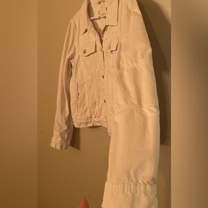 Women's Free People (We The Free) XL Off White/Cream Color Denim (Jean) Jacket
